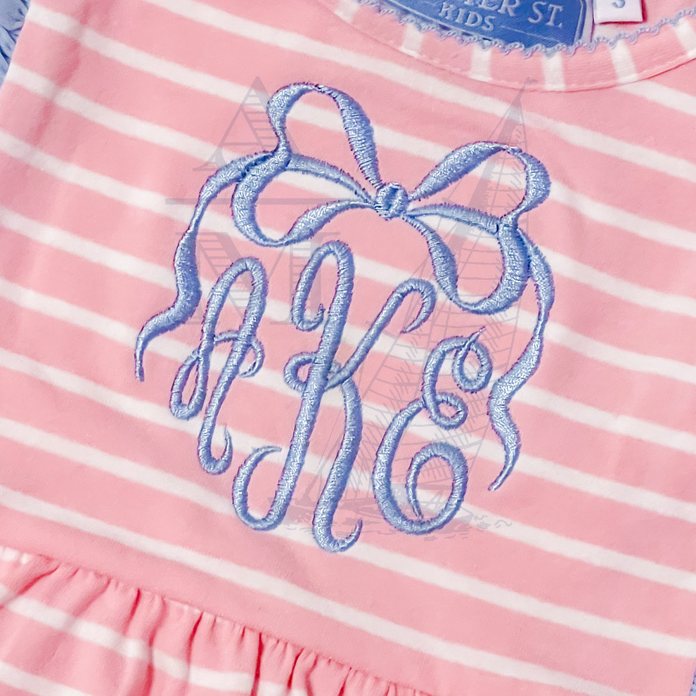 Bow Monogram Frame Embroidery Design Includes BX, Machine Embroidery F ...