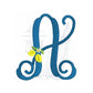 Mini Lemon Flower Monogram Add On Embroidery Design File