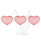 Hearts Trio, Valentines Day, Sketch Fill Embroidery Design File, 4x4, 5x7