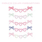 Valentine's Day Embroidery Design Swag, Scalloped Heart Bunting Banner and Bows, Quick Outline Stitch, 4x4 & 5x7