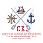 Nautical Embroidery Crest Frame Design, Satin Finish, Add a Letter or Monogram, Summer Embroidery Design, 4x4 & 5x7