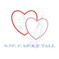 Mini Heart Embroidery Design for Valentines Day, Machine Embroidery Digital File, 3 Sizes