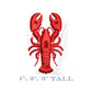 Mini Lobster Satin Finish Embroidery Design, 1", 2", 3" tall