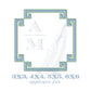 Greek Key Chinoiserie Applique Monogram Frame Embroidery Design, 4 sizes