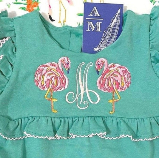 Flamingo Embroidery Design, Watercolor Style with Satin Finish, 3 Sizes