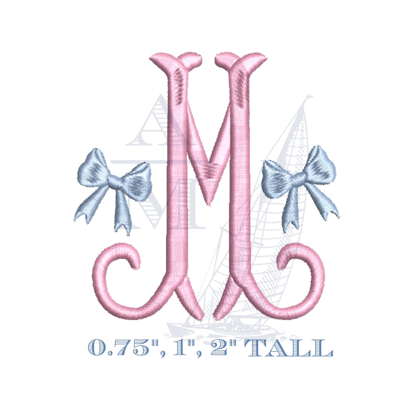 Mini Boutique Bow Embroidery Design, Satin Finish, Machine Design File 0.75"-2"