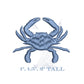 Mini Blue Crab Embroidery Design, Summer Design for Boys or Girls, 1", 1.5", 2"