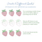 Strawberry Trio summer embroidery design, 5 sizes