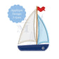 Sailboat Applique Summer Nautical Embroidery Design, 5 Sizes