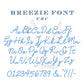 Breezie Embroidery Font for Machine Embroidery, including BX, Cursive Script Handwritten Style with Satin Finish, 2 Sizes, 3in & 4in