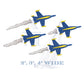 Fighter Jet Blue Angel Airplane Embroidery Design, 3 Sizes, Fill Stitch