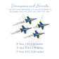 Fighter Jet Blue Angel Airplane Embroidery Design, 3 Sizes, Fill Stitch