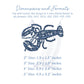 Maine Lobster Embroidery Design File, Satin Finish, Nautical Design for Embroidered Home Decor, Apparel and Accessories, 4 Sizes