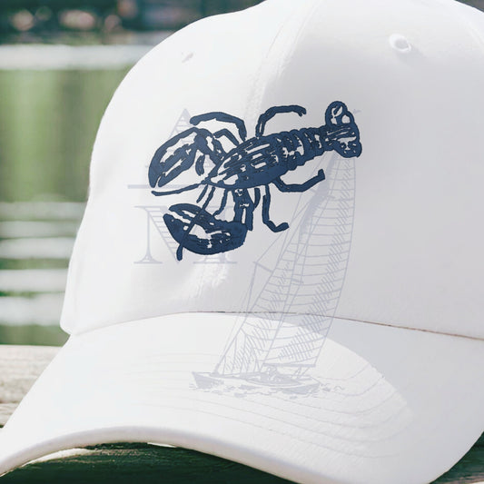 Maine Lobster Embroidery Design File, Satin Finish, Nautical Design for Embroidered Home Decor, Apparel and Accessories, 4 Sizes