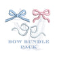 Mini Bow Embroidery Design Set of 3 Styles, Machine Embroidery File with Satin Finish, 3 sizes each