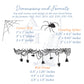 Halloween Spider Web Embroidery Design Set of 5 Add on Designs and 1 Frame, 3 sizes each