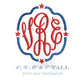 Patriotic Rope and Stars Monogram Frame Embroidery, Summer American, 5 Sizes,  Machine Embroidery Digital File