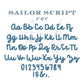 Script Satin Font for Machine Embroidery, Sailor Script by Annapolis Monograms, BX Included, Digital Download, 3 & 4 inch