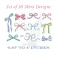 SET OF 10 Bow Embroidery Designs, Buy More Save More, Get All 3 Bundle Packs, 0.5" to 4", Digital Design Files for Machine Embroidery