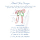 Christmas Holly Side Seam Bow Applique Embroidery Design, 5 Sizes, Great for Sweatshirts,  Machine Embroidery Digital File