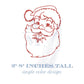 Vintage Santa Outline Embroidery Design, Single Thread Color Redwork Design, Quick Stitch Christmas Design, 7 Sizes