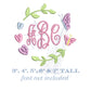 Hearts and Butterflies Monogram Frame for Machine Embroidery, Girls Monogram Frame, 5 Sizes