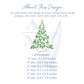 Modern Christmas Tree Embroidery Design, Hand Drawn Star, 8 Sizes,  Machine Embroidery Digital File