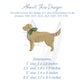 Christmas Golden Retriever Embroidery Design, Holly Berries, 4 Sizes,  Holiday Machine Embroidery Digital File