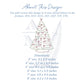 Christmas Tree with Bows Outline Holiday Embroidery Design, Quick Stitch, 8 Sizes,  Machine Embroidery Digital File