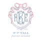 Girls Monogram Crest Embroidery Design with Bow, Perfect for New Baby Banner, Girly Monogram Frame 3-7 inches