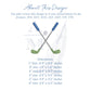 Golf Embroidery Design, Crossed Golf Clubs with Golf Ball, Golf Monogram Frame, Add Initials, 6 Sizes