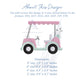 Golf Cart Embroidery Design with Clubs,  4 Sizes,  Machine Embroidery Digital File