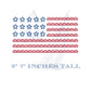 Scalloped American Flag Stars and Stripes Embroidery Design, Sketch Fill, Patriotic Machine Embroidery, 5 Sizes