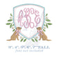 Girl Dog Embroidery Crest Monogram Frame Design for Machine Embroidery, 5 Sizes, Digital Design File