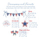 Patriotic American Embroidery Designs Set of 8, USA, Flag, 4th of July Topiary, Bald Eagle, Firework, Star, 3 Sizes Each