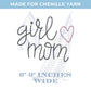 Chenille Yarn Girl Mom Heart Applique Embroidery Design, Mama Digital File, 7 Sizes for Sweatshirts, Hats, Bags, Crafts, Trendy