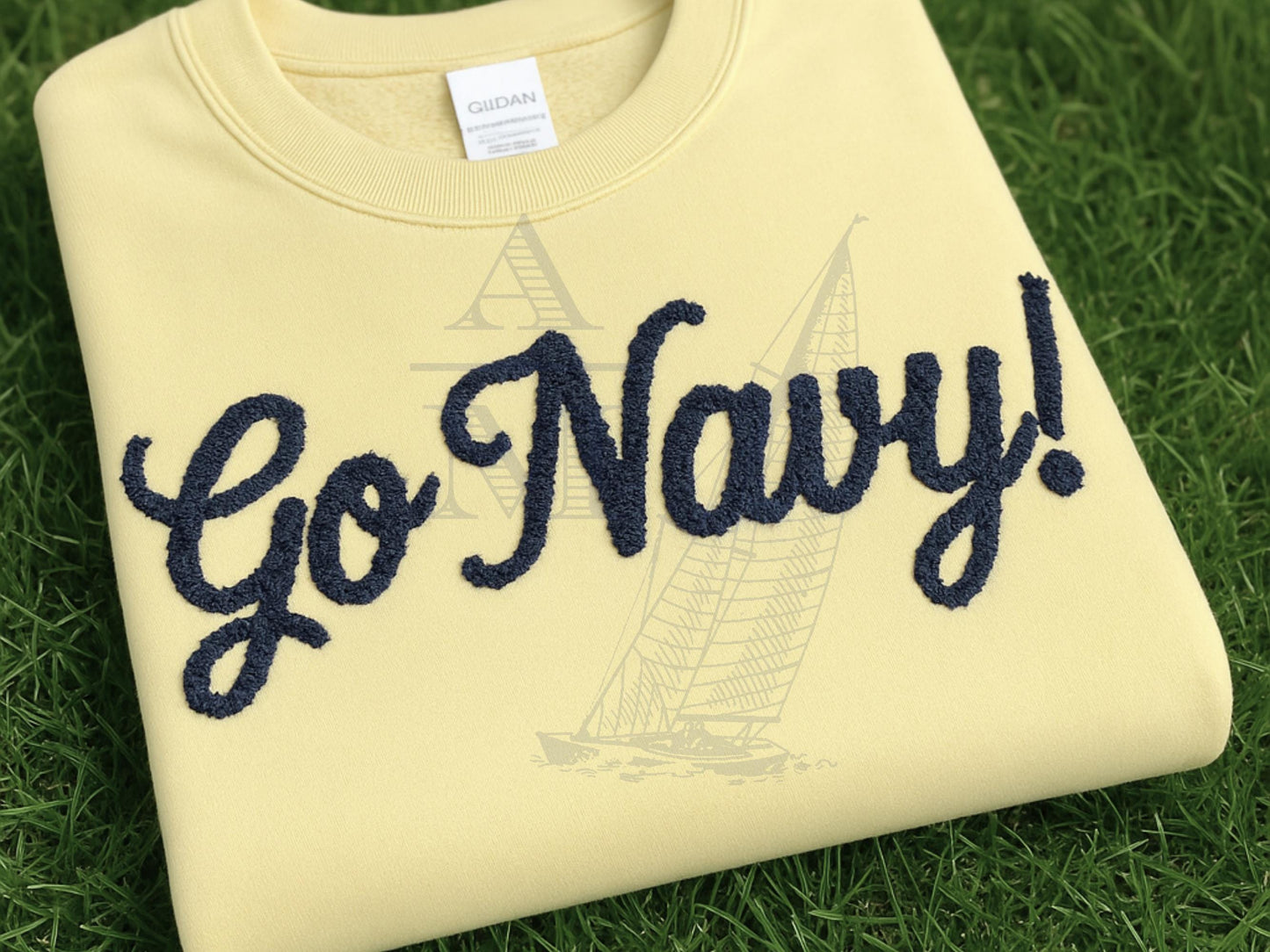 Yarn Embroidery Script Font, Heritage Chenille Applique Machine Embroidery Font by Annapolis Monograms, 4"-8", BX Included