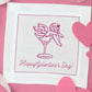 Retro Cupid with Martini Glass Valentines Day Embroidery Design, Great for Cocktail Napkins, Galentines Day, 4 Sizes